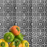 Contemporary Black And White Geometric Op Art  Tile<br><div class="desc">Modern decorative tile design featuring a seamless pattern in op art style made of geometric shapes in black and white.</div>