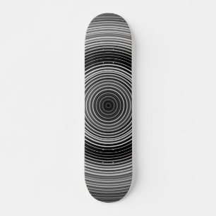 Contemporary Black and White Stylish Pattern Skateboard