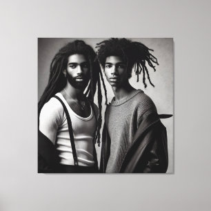 Contemporary Black Love Canvas Print