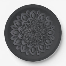 Contemporary Black Paper Cut Mandala