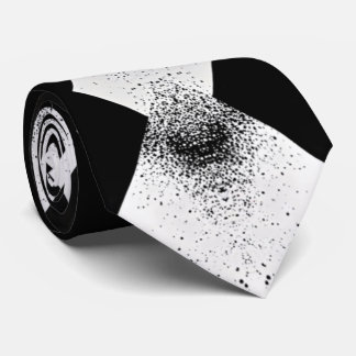 Contemporary Black White Necktie for Dapper Men