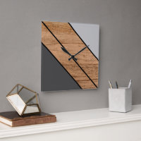 Contemporary Block Stripes On Faux Woodgrain