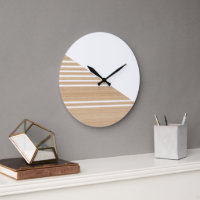 Contemporary Block Stripes Pattern On Faux Wooden