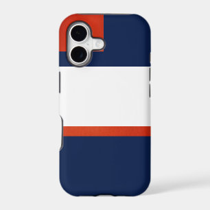 Contemporary Blue. Orange & White iphone cases