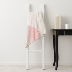 Contemporary Blush Pink Serenity Romantic Sherpa Blanket