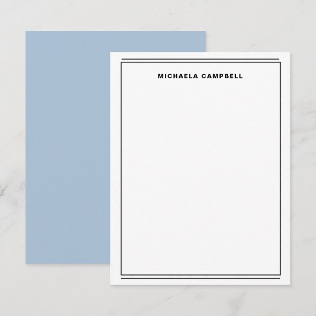 Contemporary Bold Two Border Professional Personal Card (Front/Back)