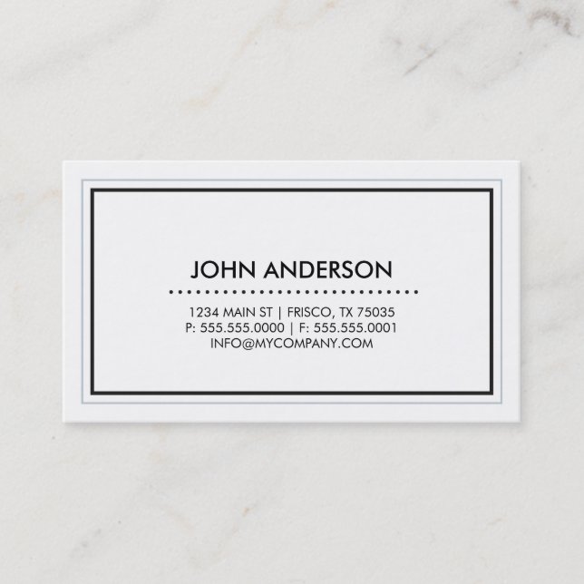 Contemporary Business Card (Front)