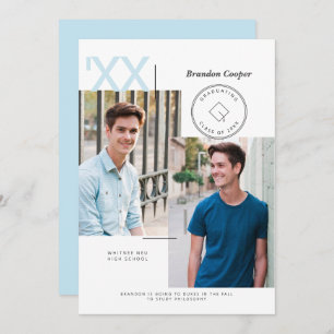 Contemporary Cap Graduation Invitation