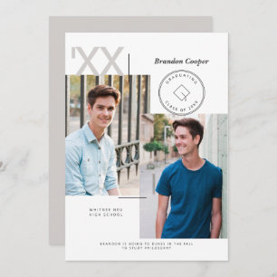 Contemporary Cap Graduation Invitation