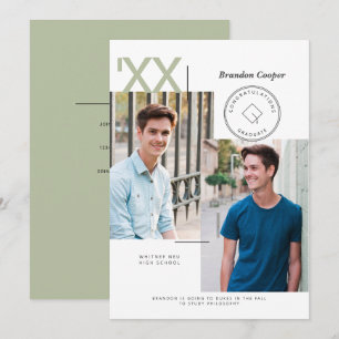 Contemporary Cap Graduation Invitation