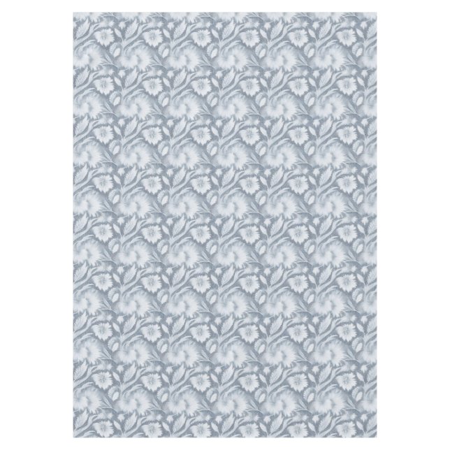 Contemporary Charm: Grey & White Abstract  Tablecloth (Front)