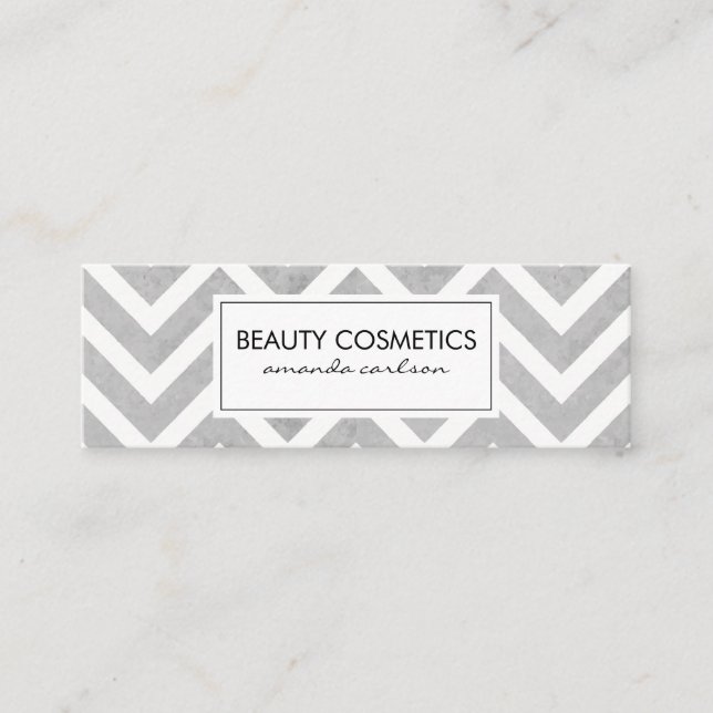 Contemporary Chevron Mini Business Card (Front)
