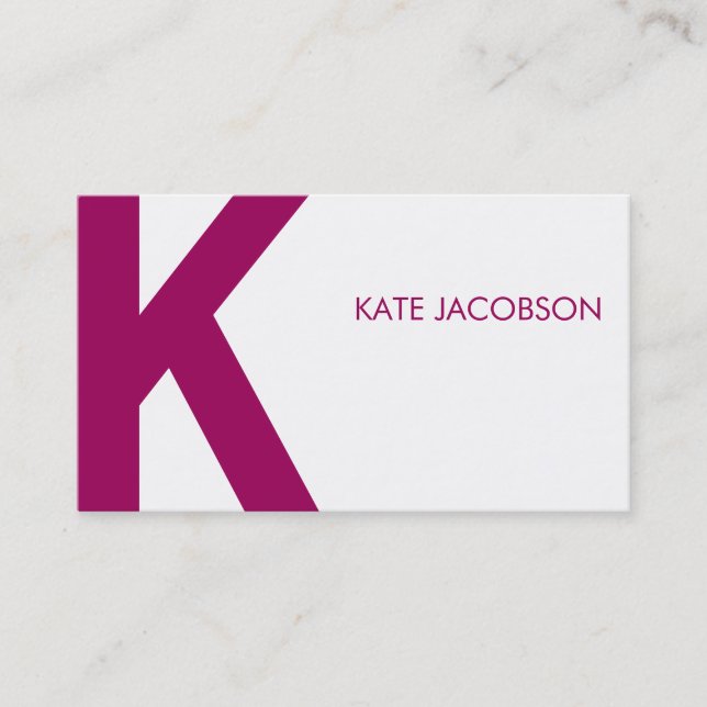 Contemporary Chic Calling Card (Front)