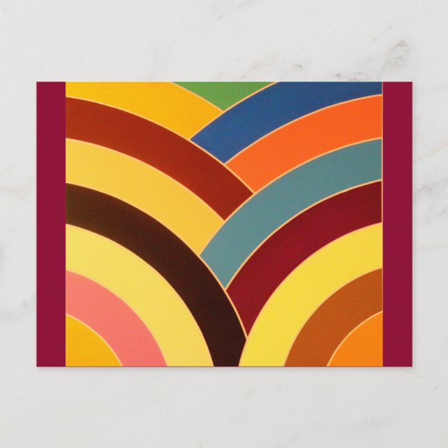 contemporary chic curved chevrons postcard (Front)
