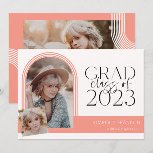 Contemporary Chic Graduation Photo Invitation