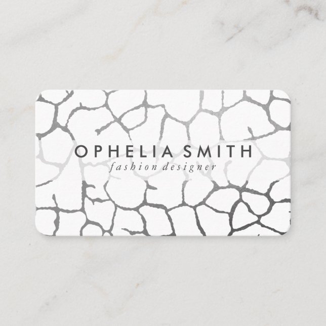 Contemporary Chic Pattern Business Card (Front)