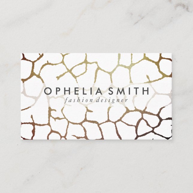 Contemporary Chic Pattern Business Card (Front)