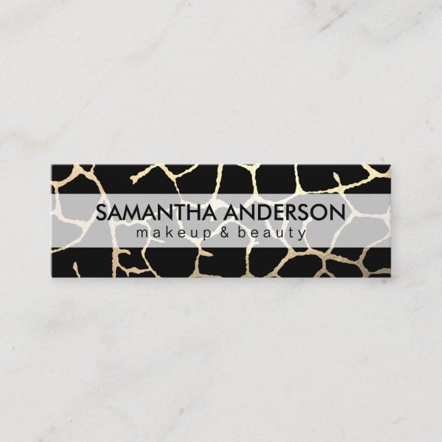 Contemporary Chic Pattern Mini Business Card (Front)