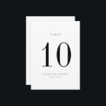 Contemporary Chic Wedding Table Number Card<br><div class="desc">Contemporary Chic minimalist,  black and white wedding table number card. Please note that table number cards must be numbered and added to your cart individually.</div>