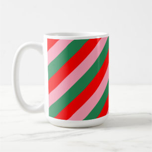 Contemporary Christmas Candy Stripes Coffee Mug
