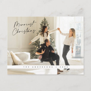  Contemporary Christmas Greeting, Family Photo Postcard