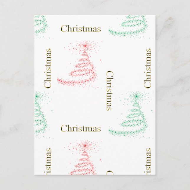 Contemporary Christmas Holiday Postcard (Front)