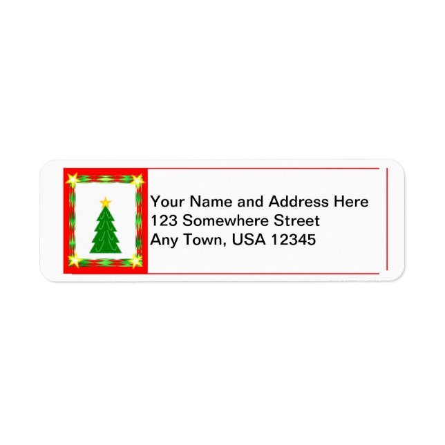 Contemporary Christmas Label (Front)