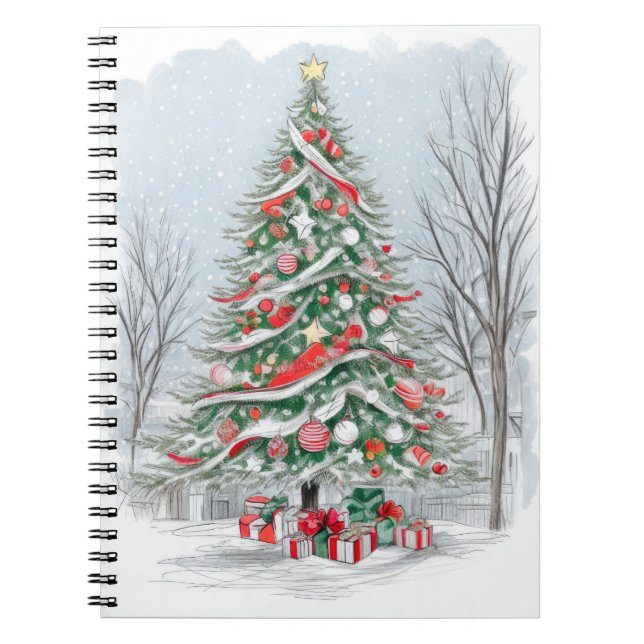 Contemporary Christmas Tree Notebook (Front)