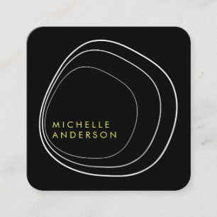 Contemporary Circular Pattern Square Business Card