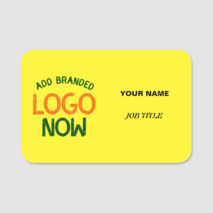 CONTEMPORARY CLEAN BRIGHT YELLOW FASHION CLIENT NAME TAG