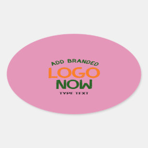 CONTEMPORARY CLEAN HOT PINK FASHIONABLE CLIENT OVAL STICKER
