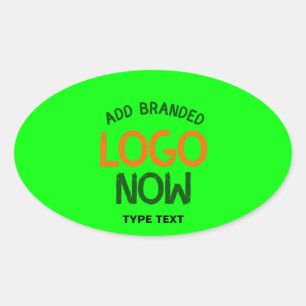 CONTEMPORARY CLEAN NEON GREEN FASHIONABLE CLIENT OVAL STICKER