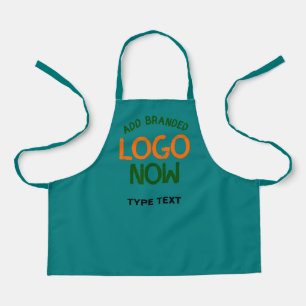 CONTEMPORARY CLEAN TEAL GREEN FASHIONABLE CLIENT APRON