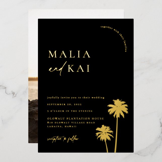 Contemporary Coastal Chic Wedding (Front/Back)