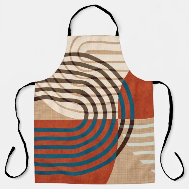 Contemporary collage wall art retro prints set. Fo Apron (Front)