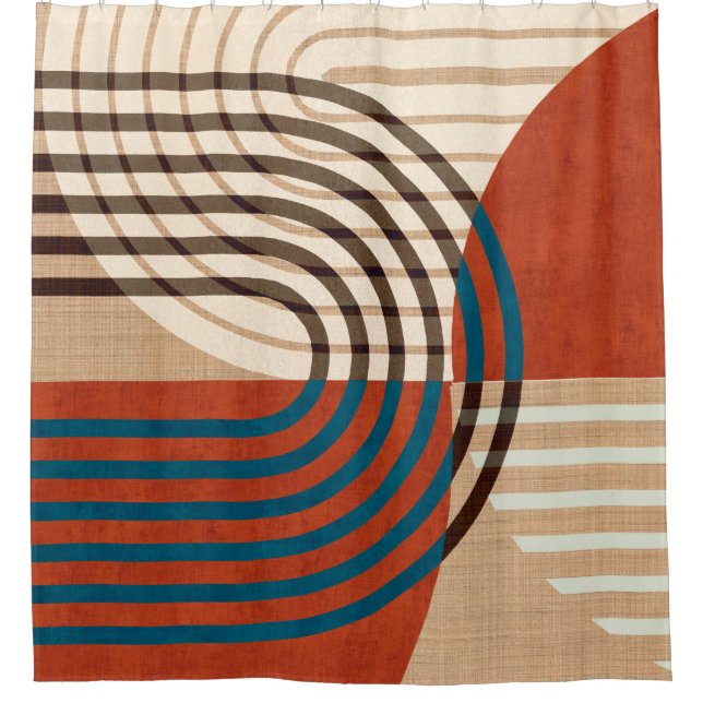 Contemporary collage wall art retro prints set. Fo Shower Curtain (Front)