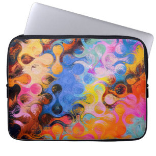 Contemporary Colorful Abstract Poster Laptop Sleeve