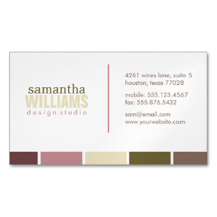 Contemporary Colour Blocks Magnetic Business Card