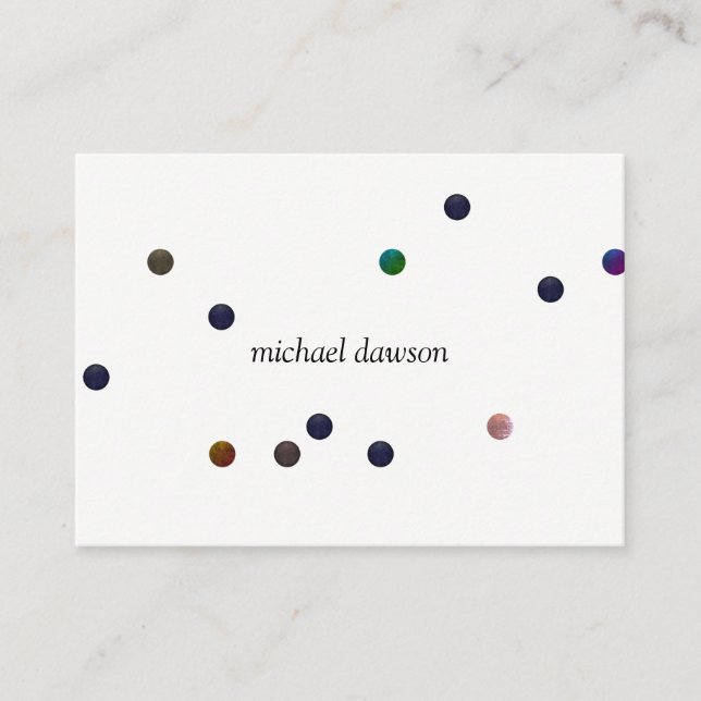 Contemporary Coloured Dots Business Card (Front)