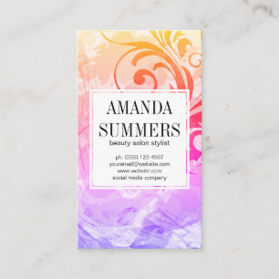 Contemporary Colourful Artistic Business Card