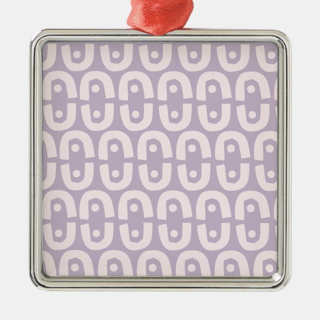 Contemporary Colourful design repeat pattern Metal Tree Decoration (Front)