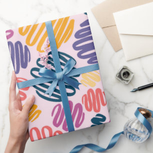 Contemporary colourful dots wrapping paper