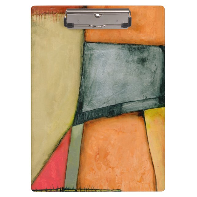 Contemporary Colourful Geometric Shapes Clipboard (Front)