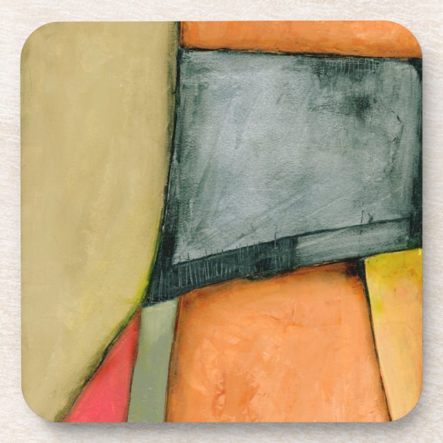 Contemporary Colourful Geometric Shapes Coaster (Front)
