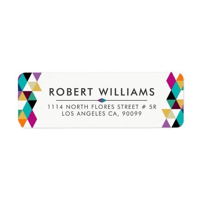 Contemporary Colourful Triangles (Front)