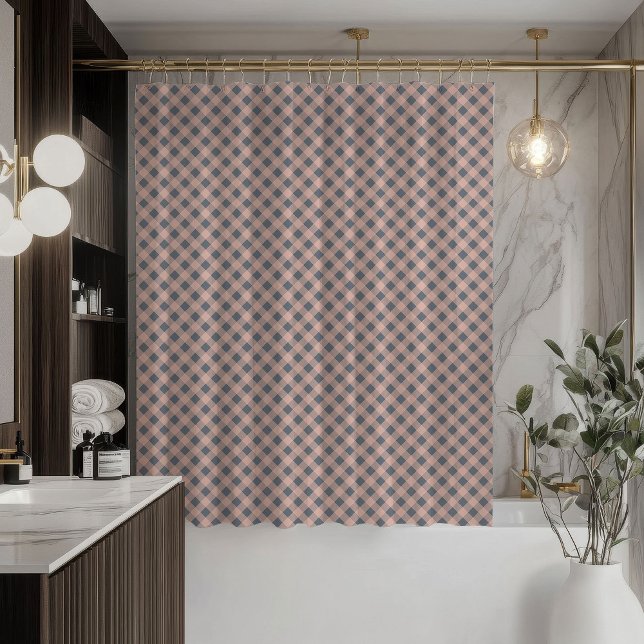 Contemporary Coral Grey Curtain Elegant Bath Accen (Contemporary Coral Grey Curtain Elegant Bath Accent)