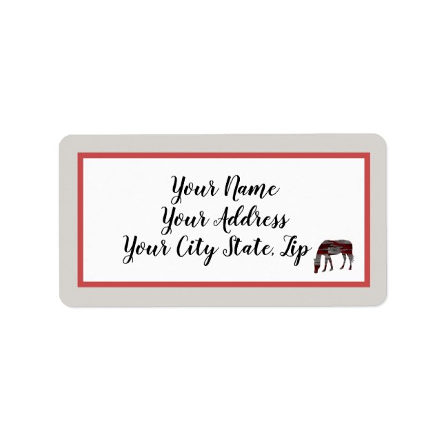 Contemporary country horse label (Front)