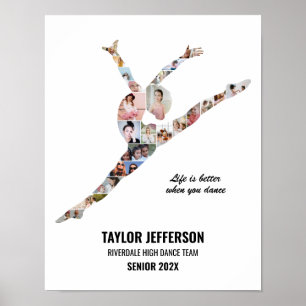 Contemporary Dance Personalized Photo Collage Poster