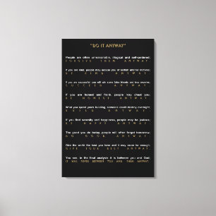 Contemporary Do It Anyway Canvas Print