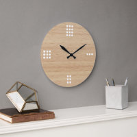 Contemporary Dots Numbers On Faux Wooden